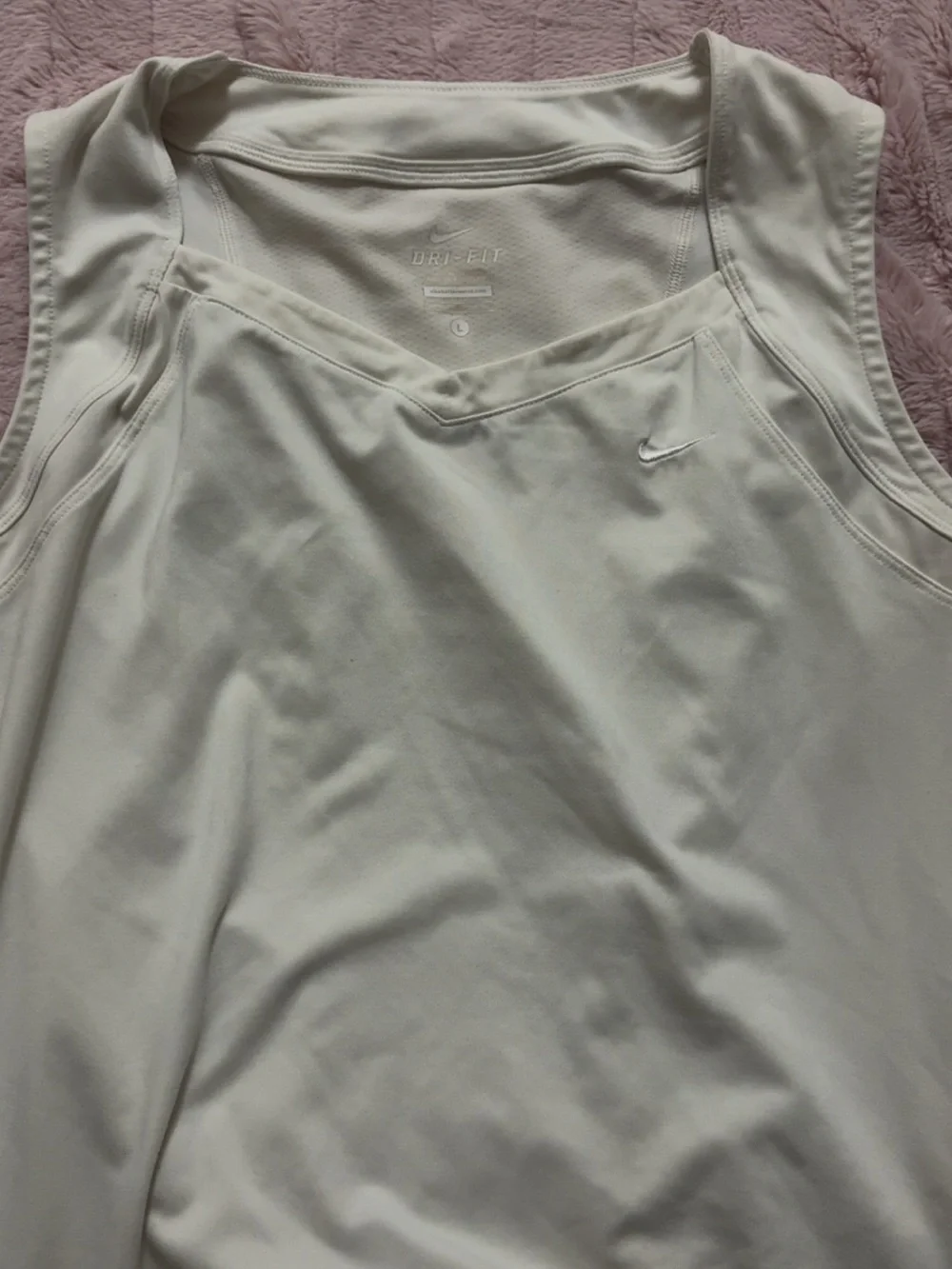 Nike White Dri-FIT Athletic Tank